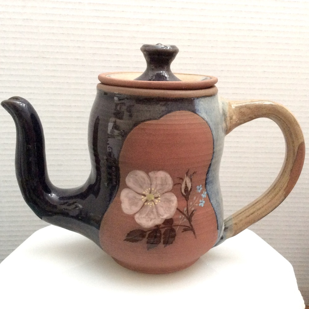 Signed studio art pottery teapot